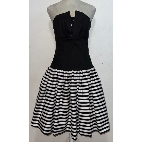 Vintage Union Made Striped & Polka Dotted Mini Dress - Picture 5 of 15